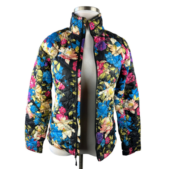 The North Face Floral Lotus Jacket Quilted Thermoball Puffer Full Zip Size Small - Picture 4 of 14